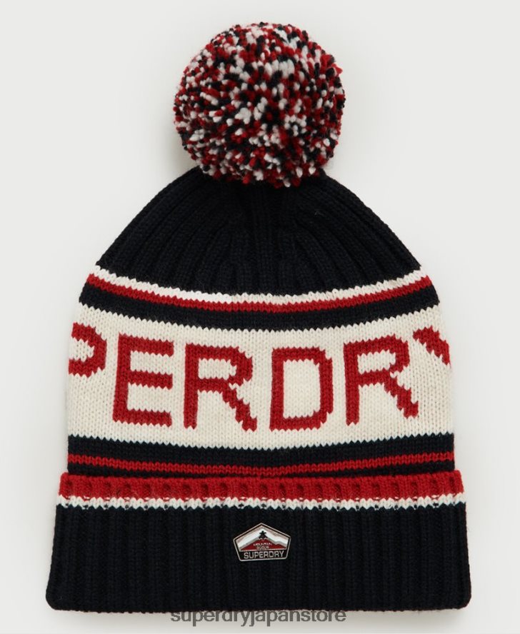 ロゴビーニー帽 男性 Superdry アクセサリー 濃紺 2J62PZ1841