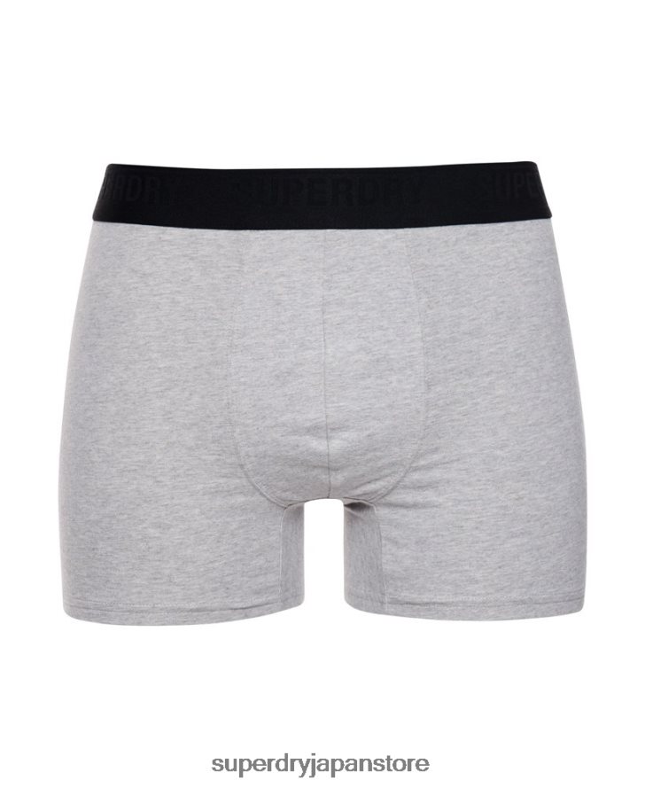 オーガニックコットンボクサー トリプルパック 男性 Superdry 衣類 黒 2J62PZ1846