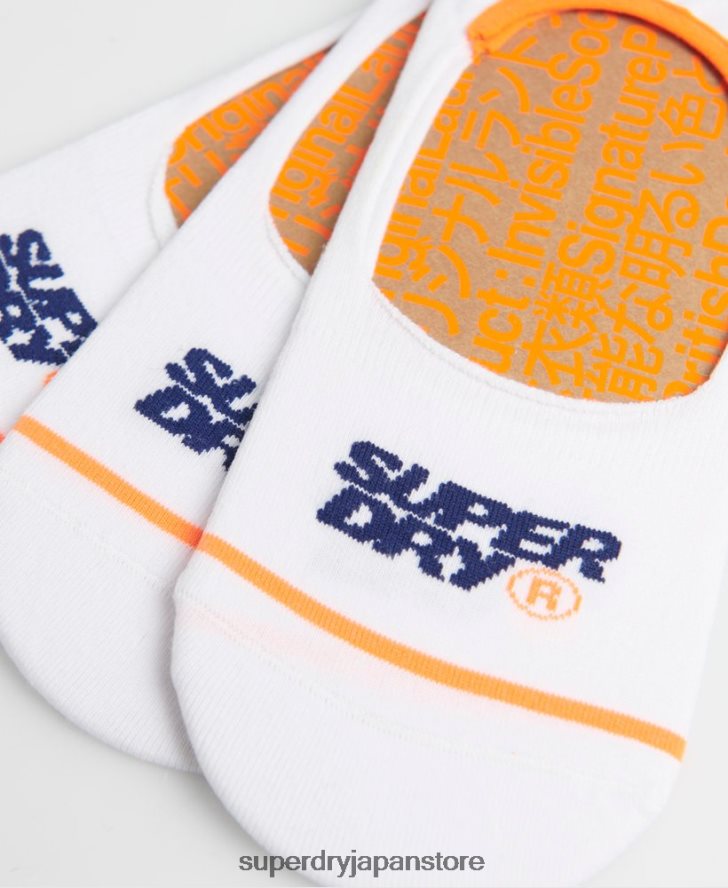 ノーショートレーナーソックス 男性 Superdry アクセサリー 白 2J62PZ1853