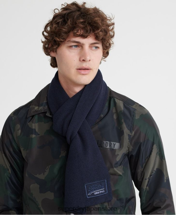 オレンジラベルのスカーフ 男性 Superdry アクセサリー 海軍 2J62PZ1857