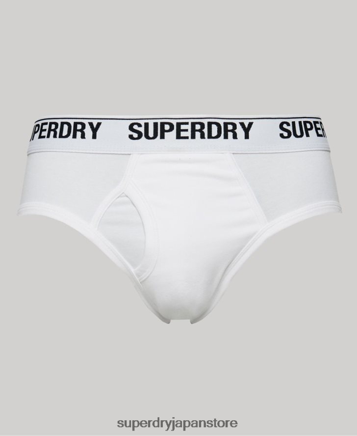 オーガニックコットン ブリーフ トリプルパック 男性 Superdry 衣類 黒 2J62PZ1862
