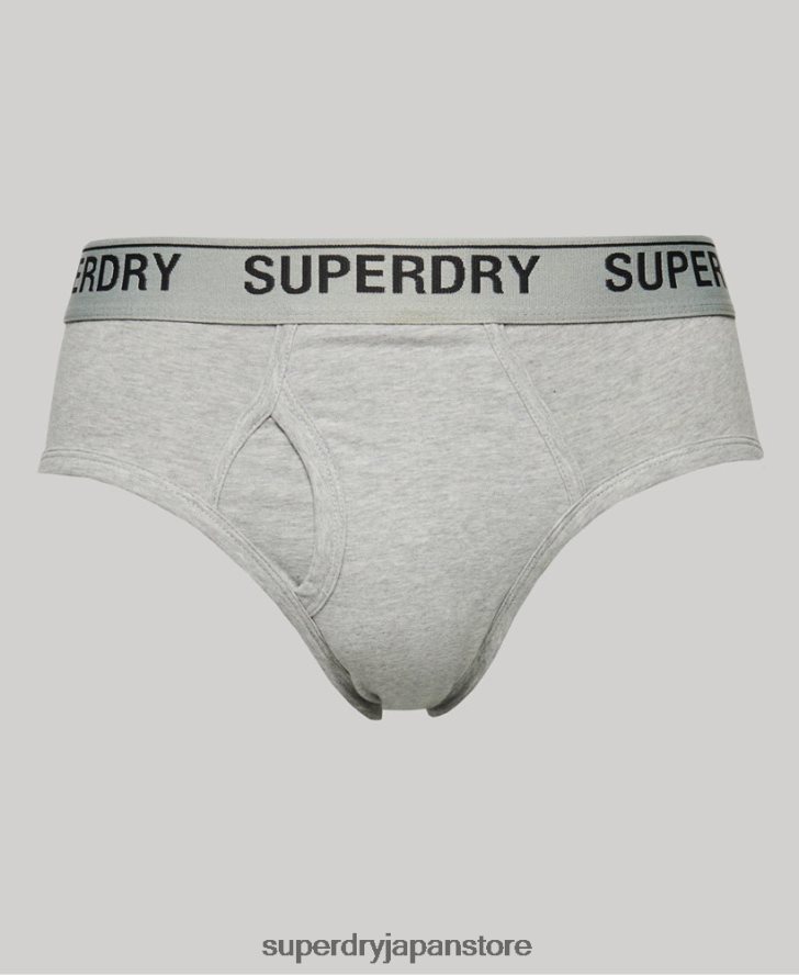 オーガニックコットン ブリーフ トリプルパック 男性 Superdry 衣類 黒 2J62PZ1862