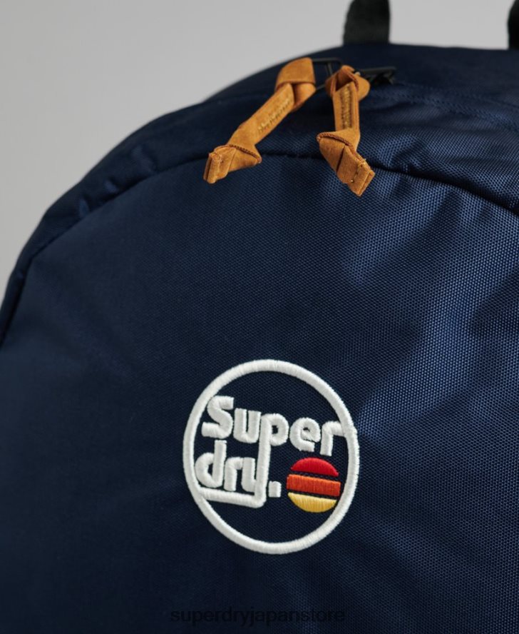ヴィンテージ マイクロ刺繍入りモンタナ バックパック 女性 Superdry アクセサリー 海軍 2J62PZ1863