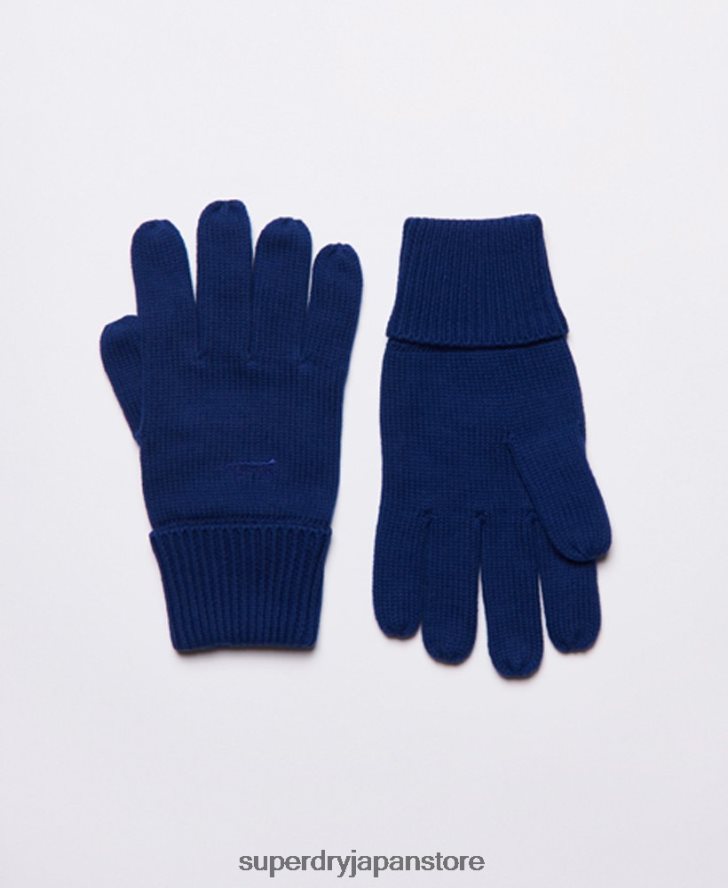 ヴィンテージロゴ手袋 男性 Superdry アクセサリー 青 2J62PZ1876
