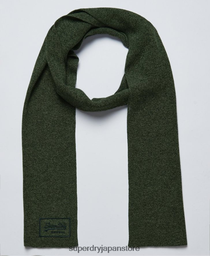 ヴィンテージロゴクラシックスカーフ 男性 Superdry アクセサリー 緑 2J62PZ1879