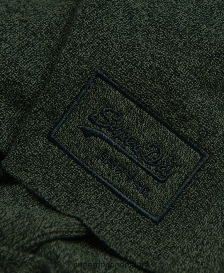 ヴィンテージロゴクラシックスカーフ 男性 Superdry アクセサリー 緑 2J62PZ1879