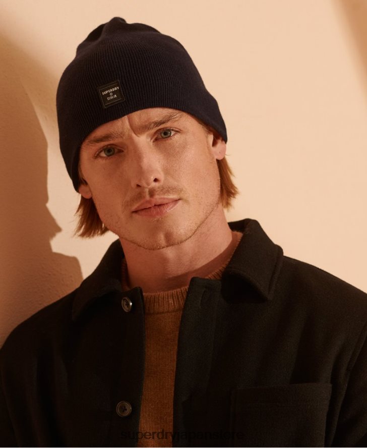 上質で贅沢なビーニーハット 男性 Superdry アクセサリー 海軍 2J62PZ1880