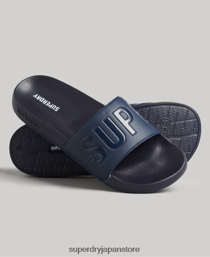 コアプールスライダー 男性 Superdry 靴 海軍 2J62PZ1885