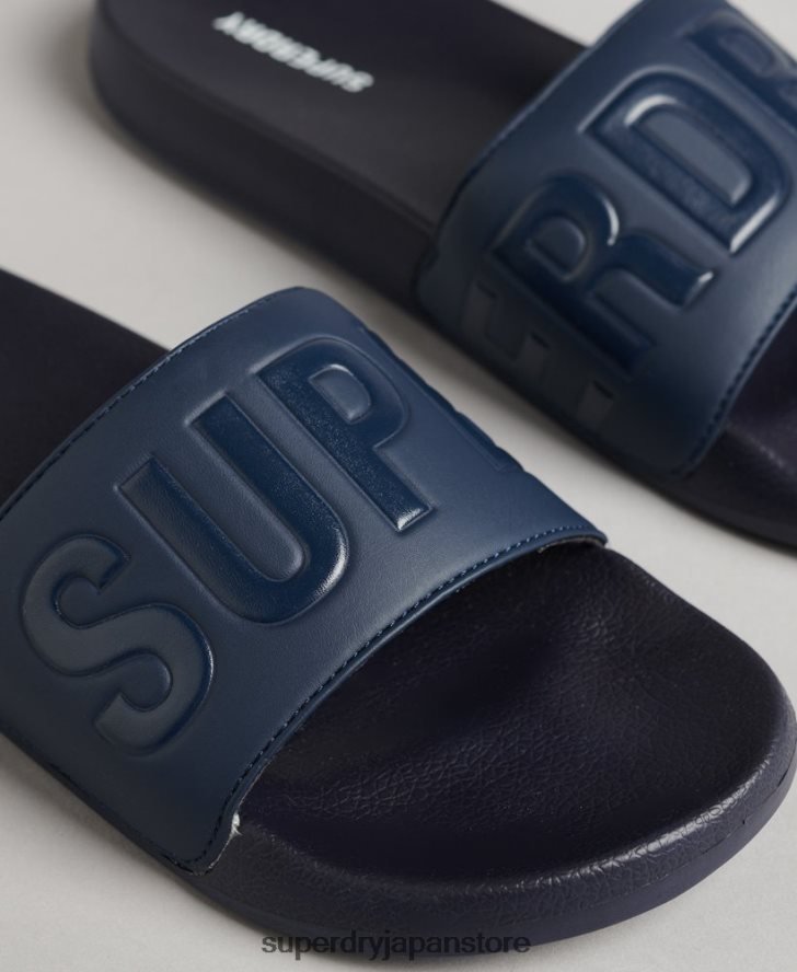 コアプールスライダー 男性 Superdry 靴 海軍 2J62PZ1885