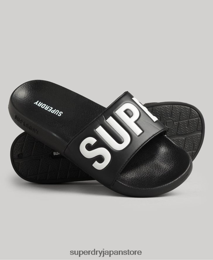 コアプールスライダー 男性 Superdry 靴 黒 2J62PZ1887