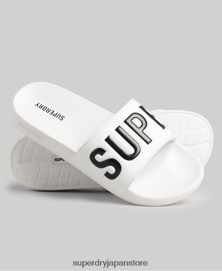コアプールスライダー 男性 Superdry 靴 白 2J62PZ1890