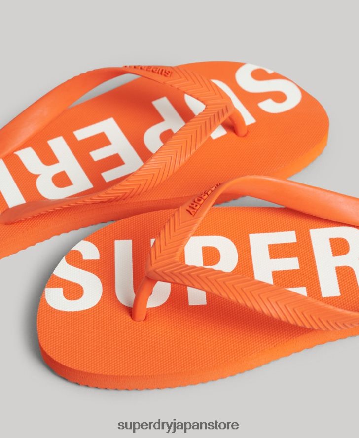 コードコアスポーツビーチサンダル 男性 Superdry 靴 オレンジ 2J62PZ1893