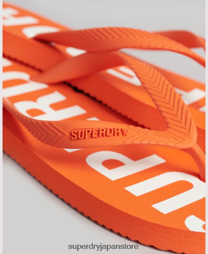コードコアスポーツビーチサンダル 男性 Superdry 靴 オレンジ 2J62PZ1893