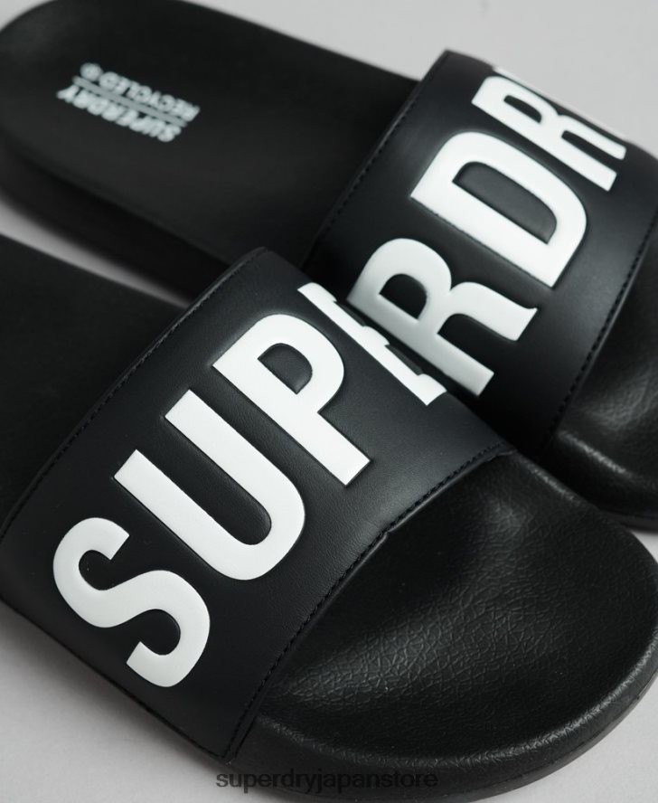 コードコアプールスライダー 男性 Superdry 靴 黒 2J62PZ1903
