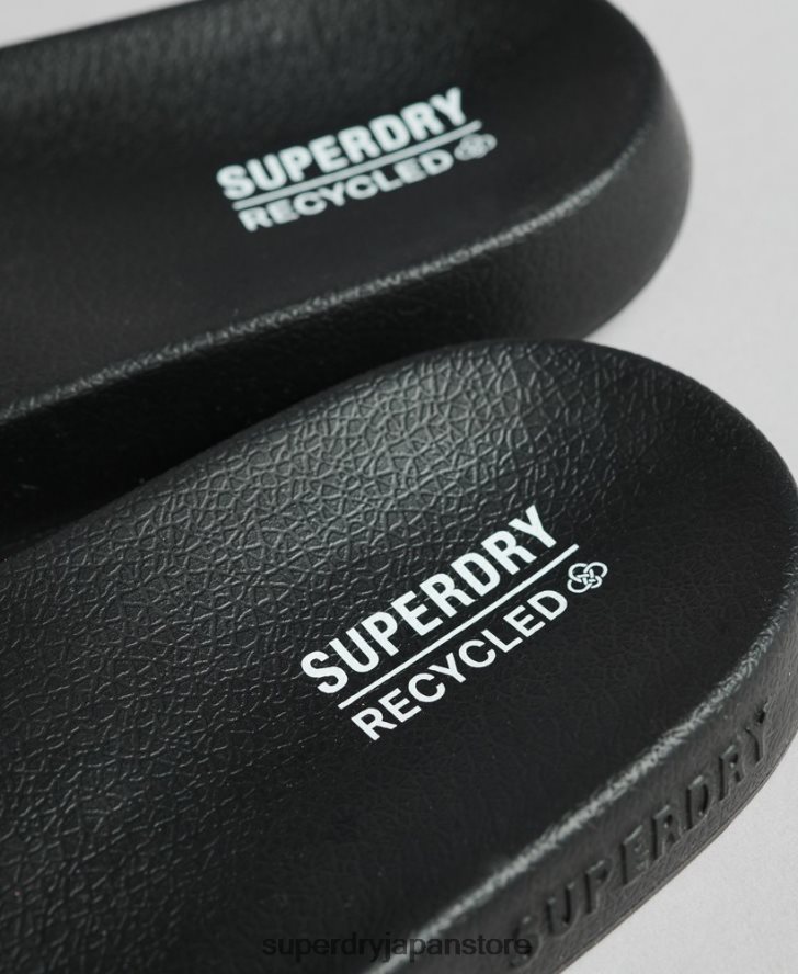 コードコアプールスライダー 男性 Superdry 靴 黒 2J62PZ1903