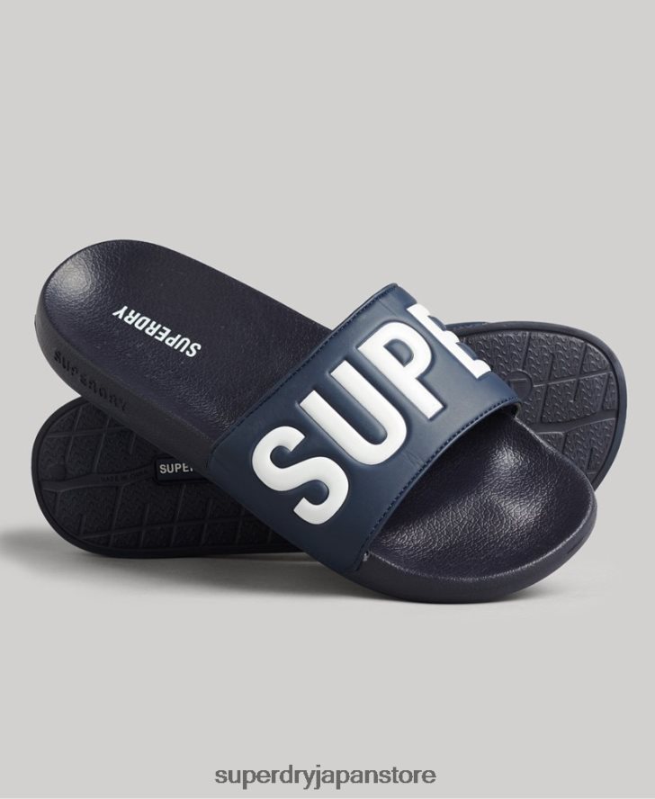 コアプールスライダー 男性 Superdry 靴 海軍 2J62PZ1905