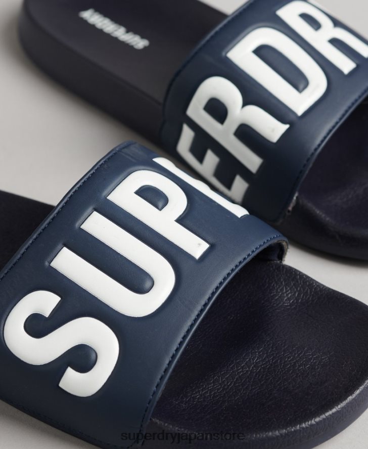コアプールスライダー 男性 Superdry 靴 海軍 2J62PZ1905
