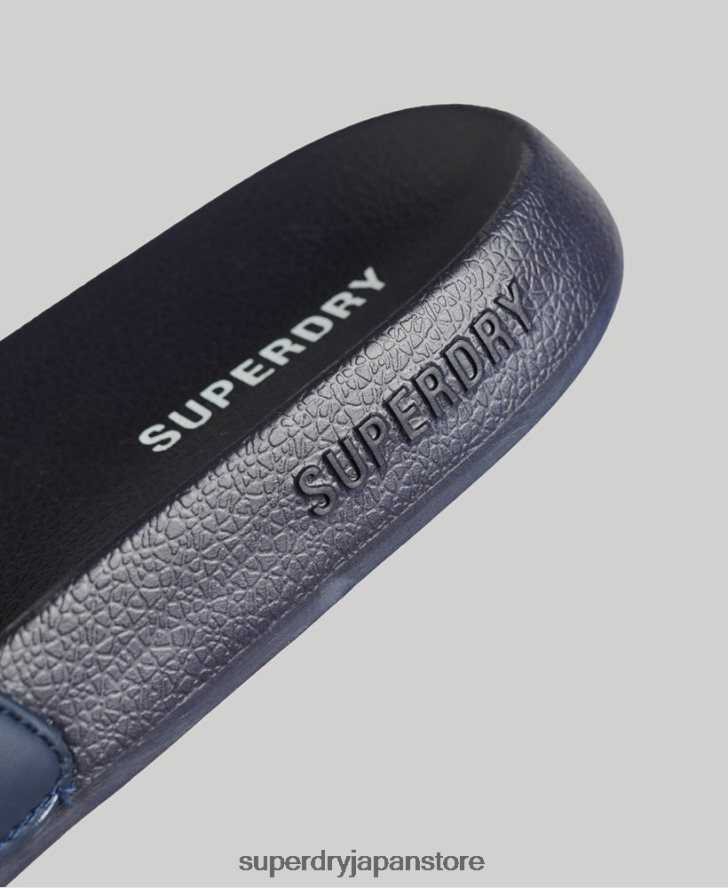 コアプールスライダー 男性 Superdry 靴 海軍 2J62PZ1905