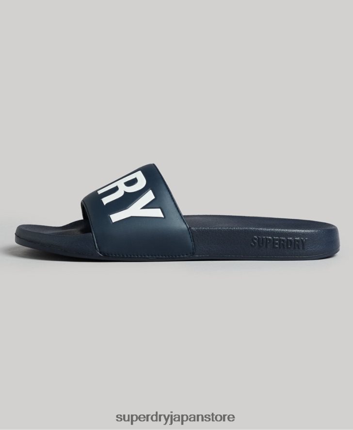 コードコアプールスライダー 男性 Superdry 靴 海軍 2J62PZ1907
