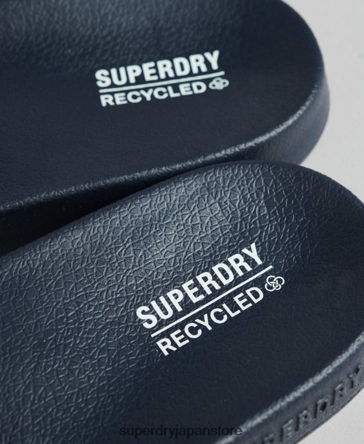コードコアプールスライダー 男性 Superdry 靴 海軍 2J62PZ1907