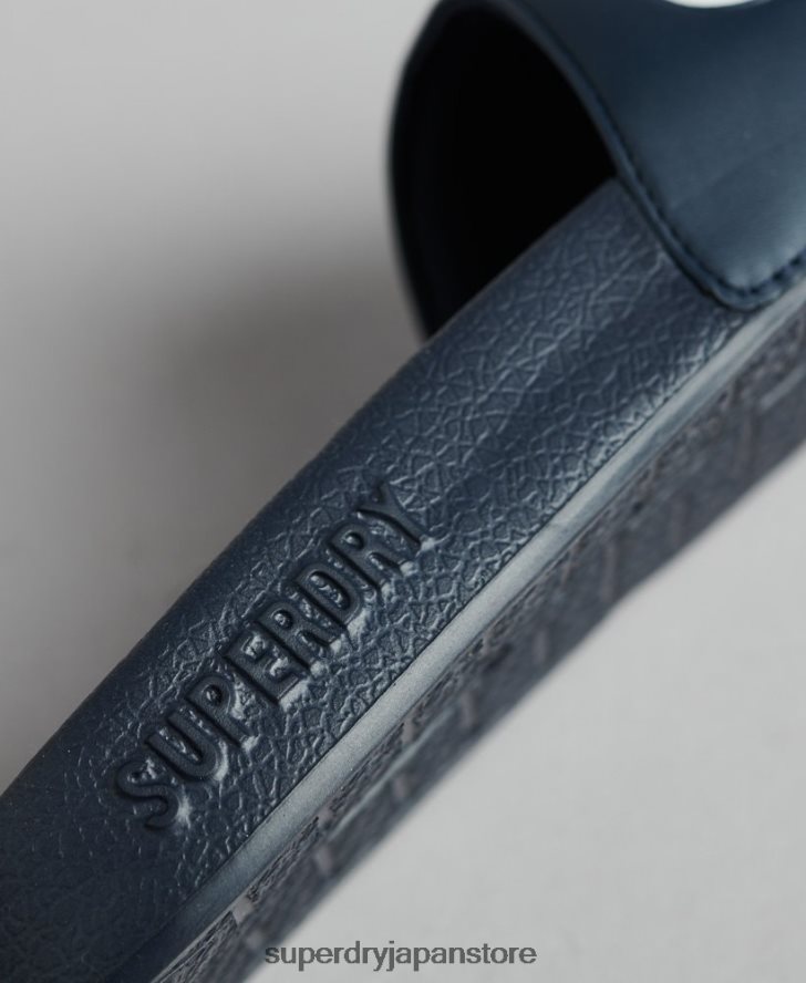 コードコアプールスライダー 男性 Superdry 靴 海軍 2J62PZ1907