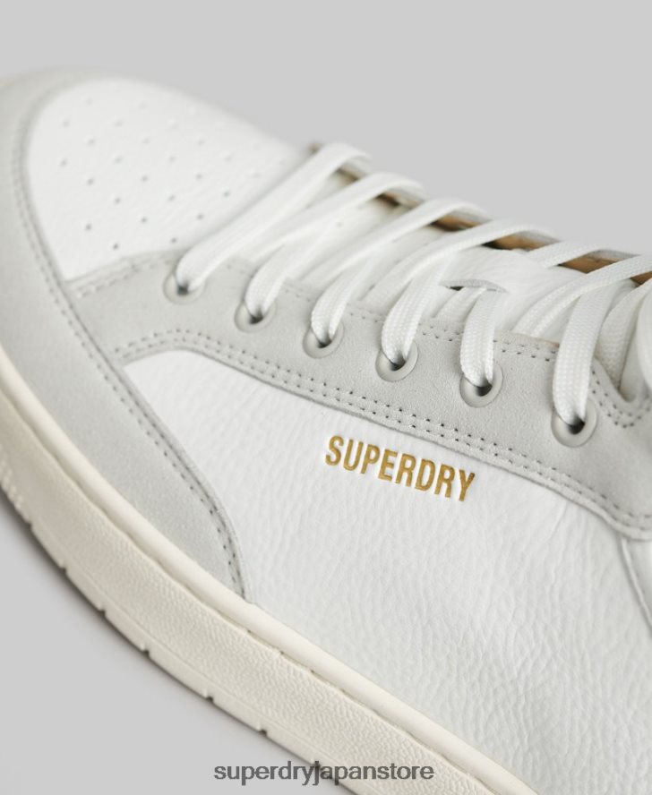 ヴィンテージビーガンバスケットハイスニーカー 男性 Superdry 靴 白 2J62PZ1909