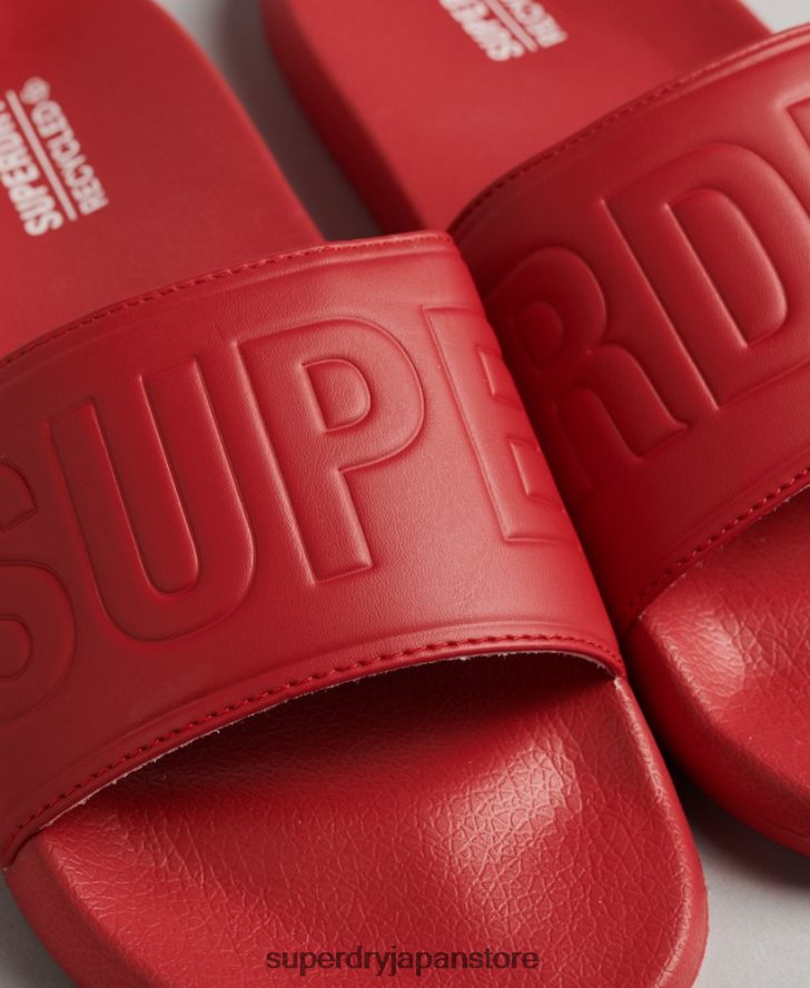 コードコアプールスライダー 男性 Superdry 靴 赤 2J62PZ1912
