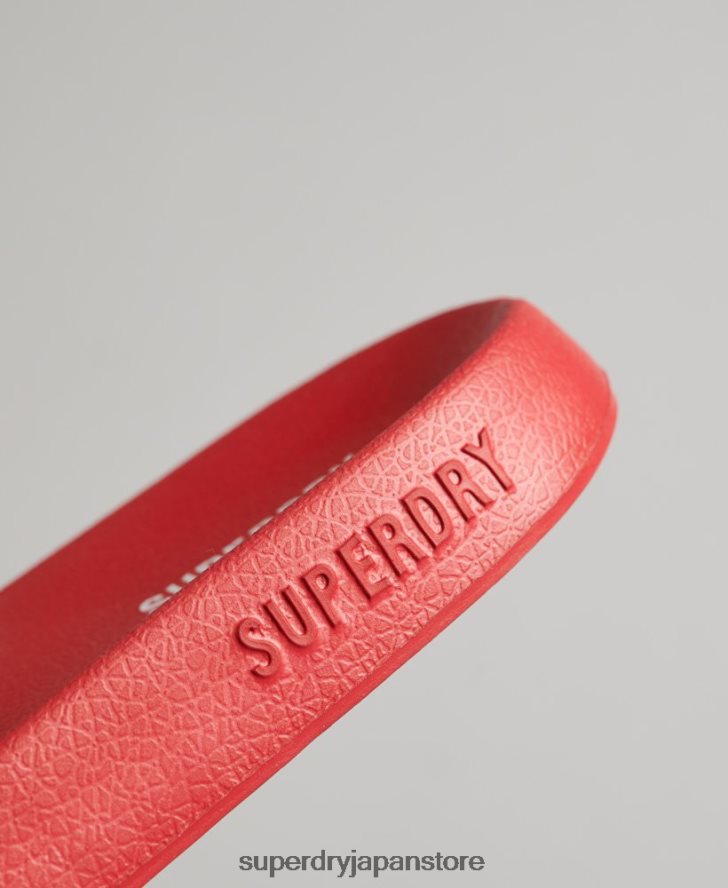 コードコアプールスライダー 男性 Superdry 靴 赤 2J62PZ1912