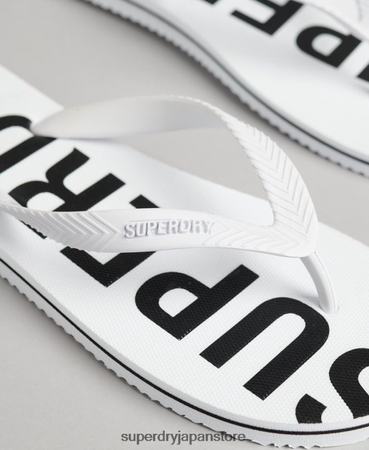 コードエッセンシャルフリップフロップ 男性 Superdry 靴 白 2J62PZ1916