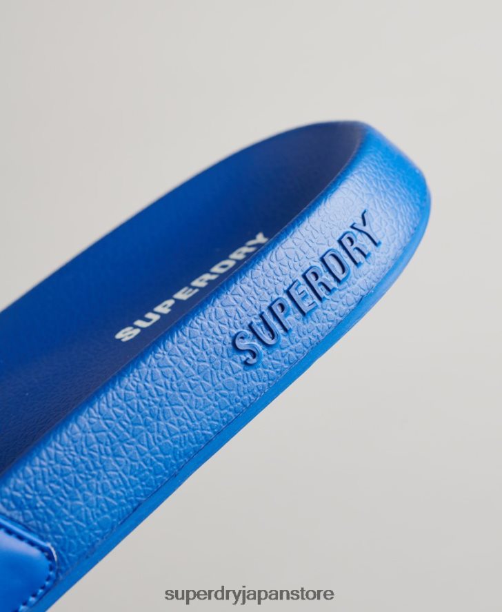 コードエッセンシャルプールスライダー 男性 Superdry 靴 青 2J62PZ1919