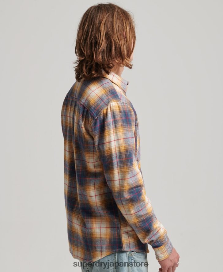 ヴィンテージチェックオーバーシャ​​ツ 男性 Superdry 衣類 金 2J62PZ191