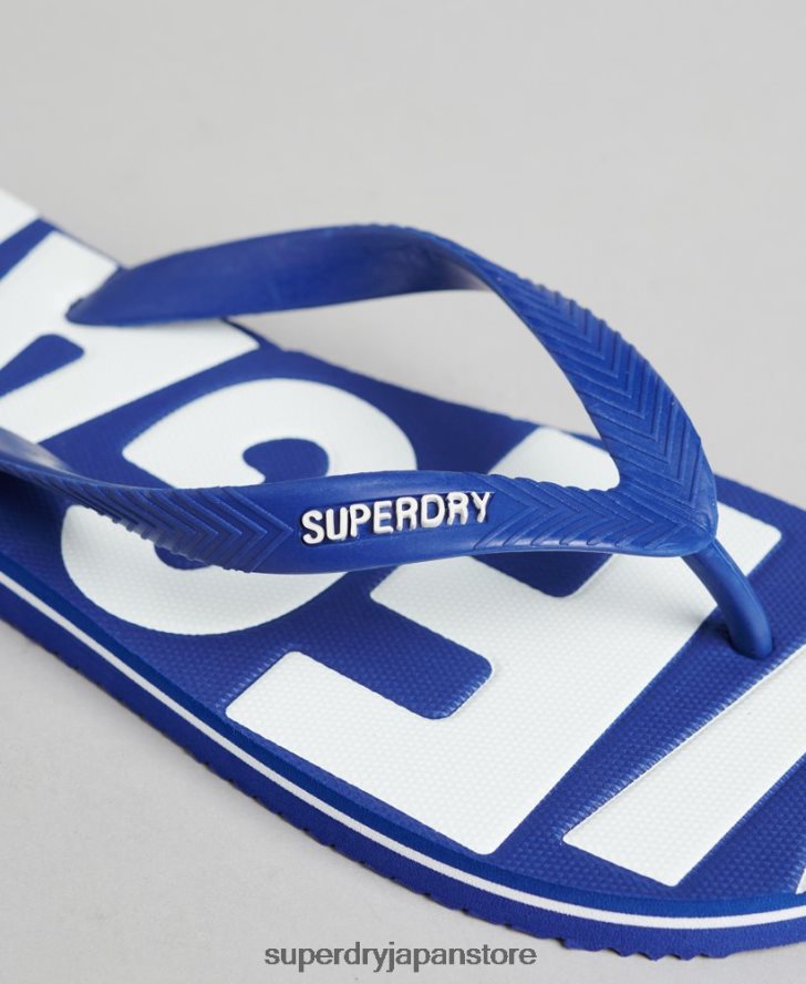 ヴィンテージビーガンクラシックビーチサンダル 男性 Superdry 靴 青 2J62PZ1921