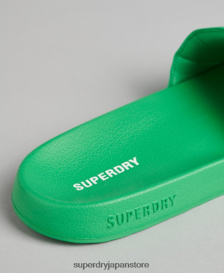 コードエッセンシャルプールスライダー 男性 Superdry 靴 緑 2J62PZ1922