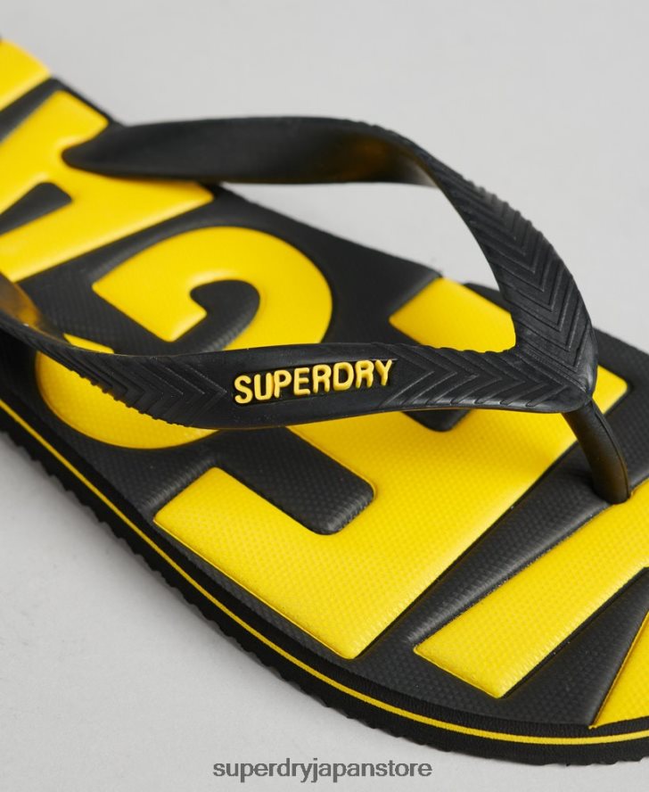 ヴィンテージビーガンクラシックビーチサンダル 男性 Superdry 靴 黒 2J62PZ1923