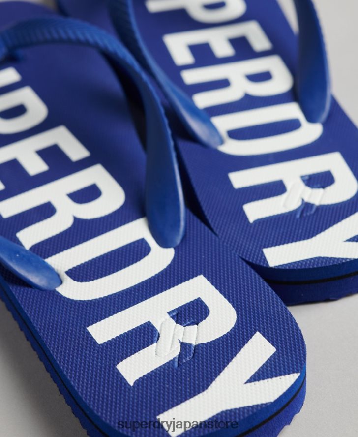 コードエッセンシャルフリップフロップ 男性 Superdry 靴 青 2J62PZ1928