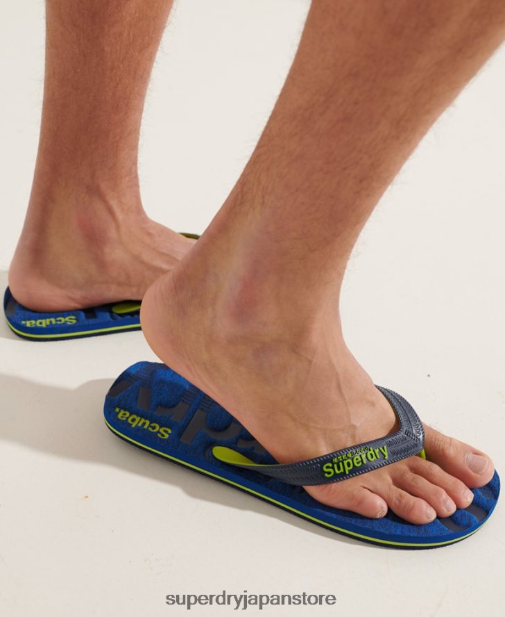 エッセンシャル ロゴ ビーチサンダル 男性 Superdry 靴 濃紺 2J62PZ1929