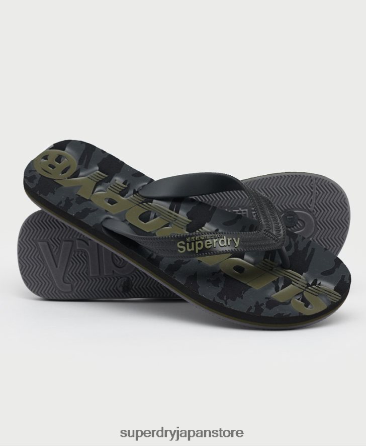 エッセンシャル ロゴ ビーチサンダル 男性 Superdry 靴 黒 2J62PZ1930