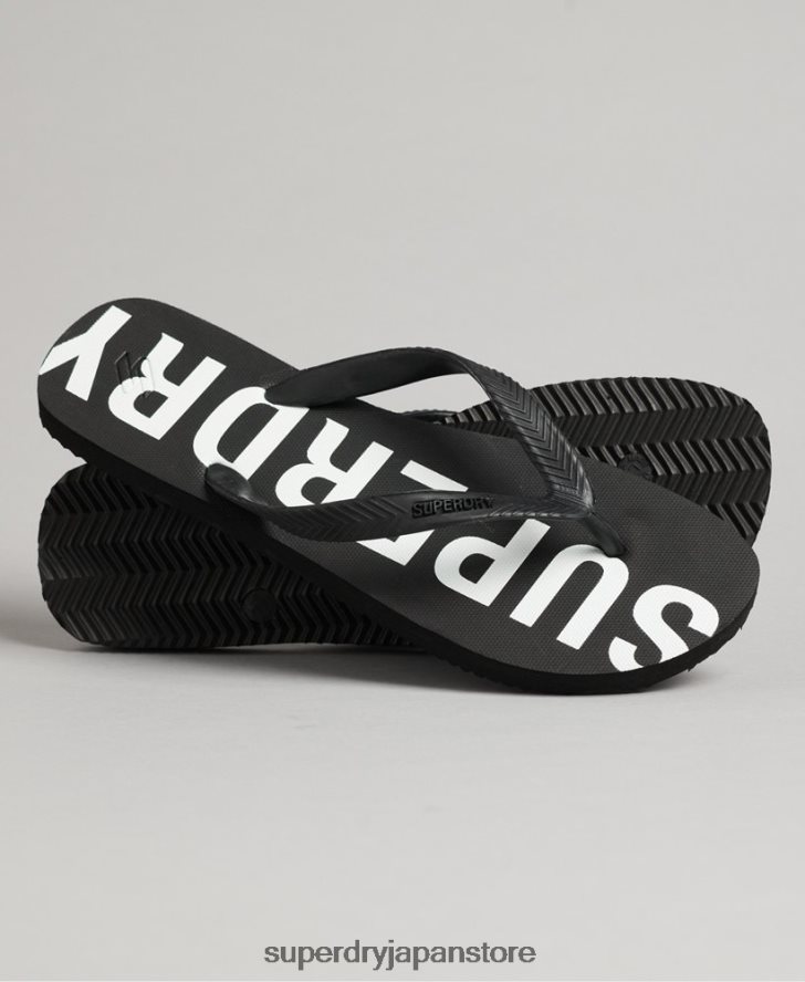 コードエッセンシャルフリップフロップ 男性 Superdry 靴 黒 2J62PZ1933