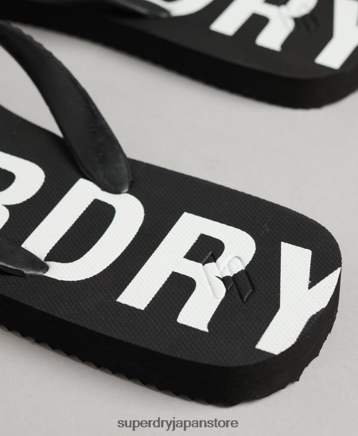 コードエッセンシャルフリップフロップ 男性 Superdry 靴 黒 2J62PZ1933