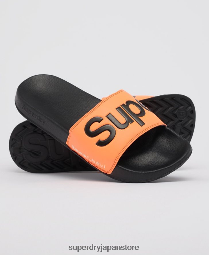 クラシックロゴスライダー 男性 Superdry 靴 オレンジ 2J62PZ1934
