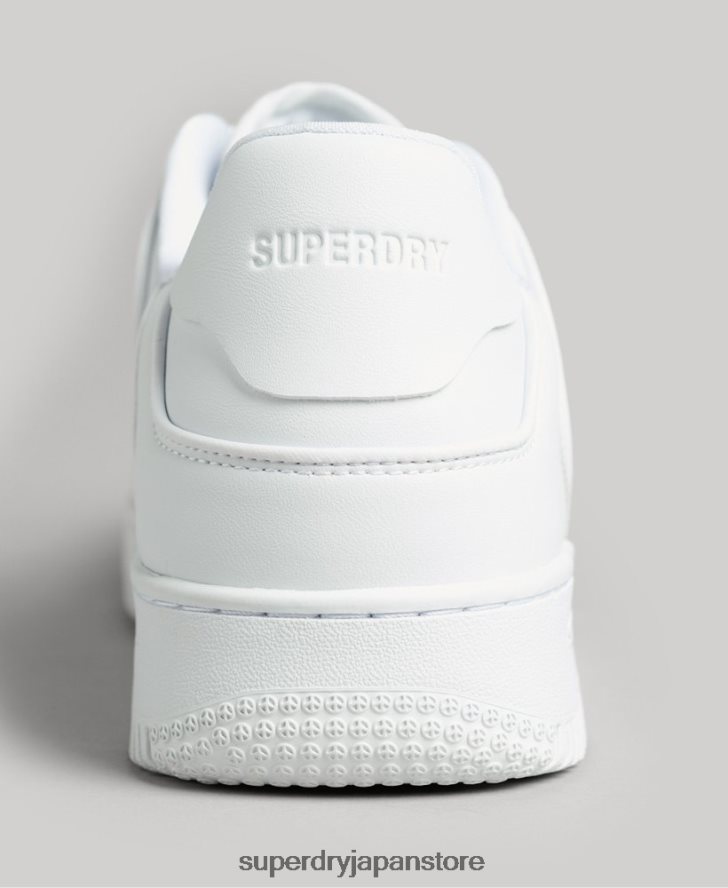 チャンキービーガンバスケットトレーナー 男性 Superdry 靴 白 2J62PZ1937