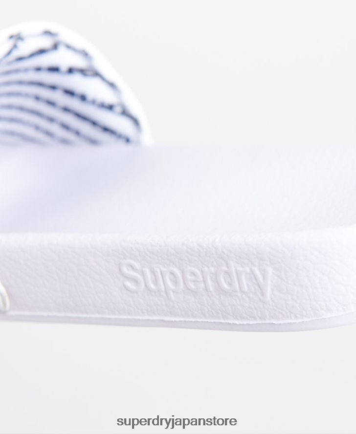 クラシックロゴスライダー 男性 Superdry 靴 白 2J62PZ1939