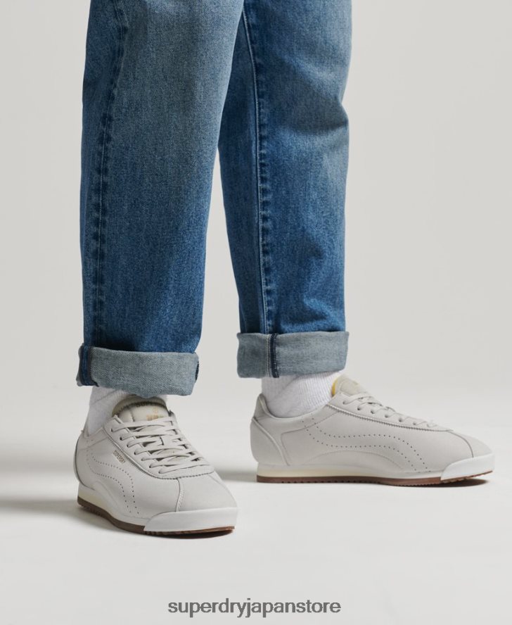 ビーガン レトロ トラック スポーツ ランナー シューズ 男性 Superdry 靴 グレー 2J62PZ1940