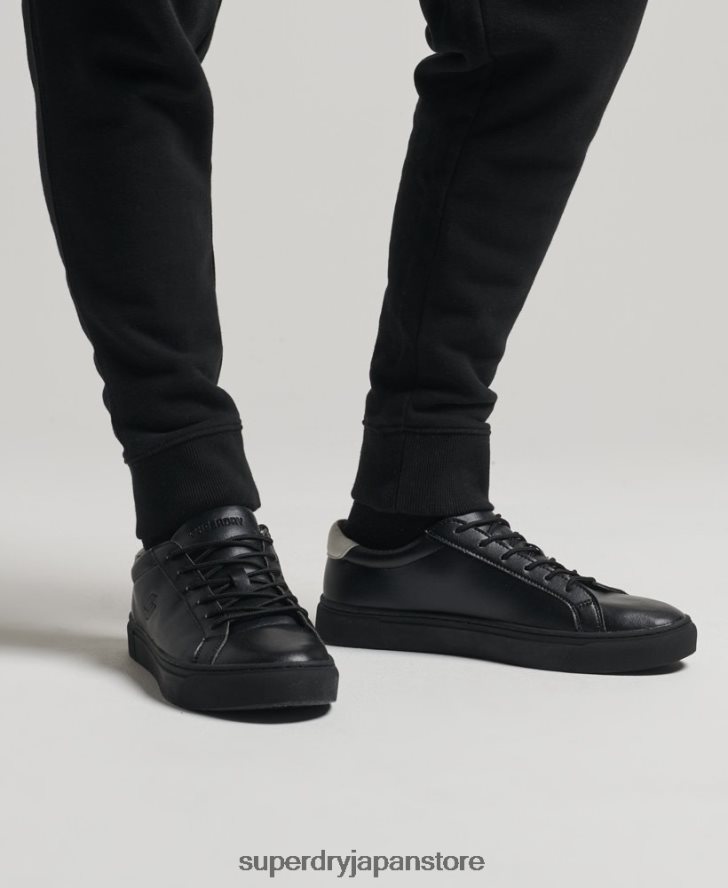 ビーガンコートテニストレーナー 男性 Superdry 靴 黒 2J62PZ1941