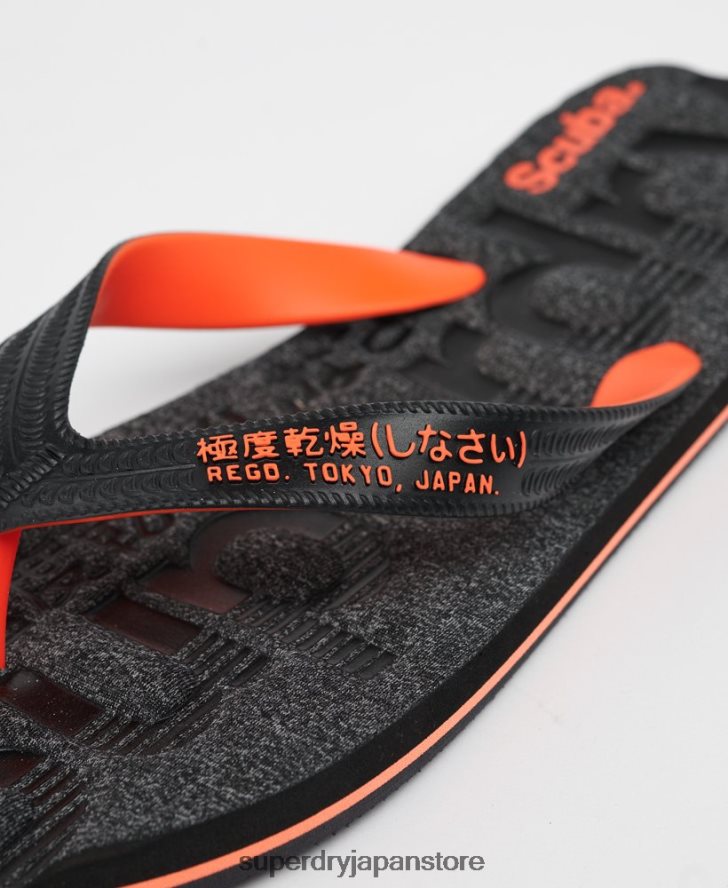 エッセンシャル ロゴ ビーチサンダル 男性 Superdry 靴 濃い灰色 2J62PZ1947