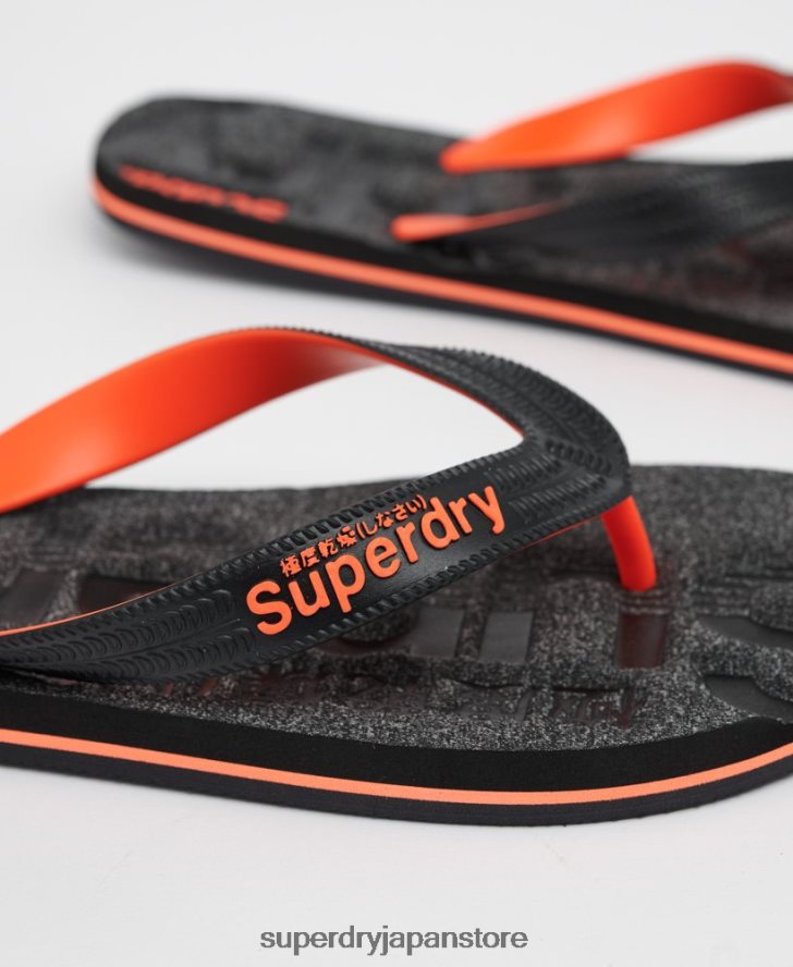 エッセンシャル ロゴ ビーチサンダル 男性 Superdry 靴 濃い灰色 2J62PZ1947