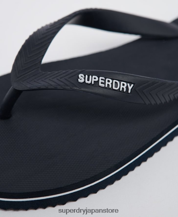 エッセンシャルプレーンビーチサンダル 男性 Superdry 靴 海軍 2J62PZ1949