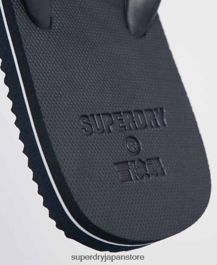 エッセンシャルプレーンビーチサンダル 男性 Superdry 靴 海軍 2J62PZ1949