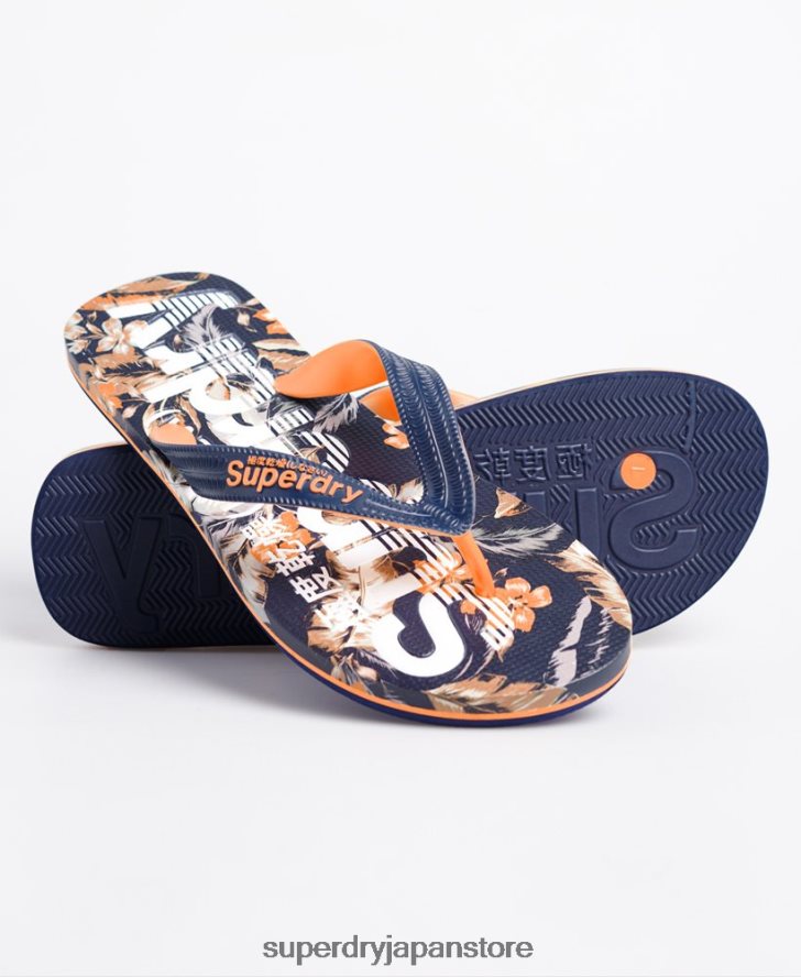 プリントフリップフロップ 男性 Superdry 靴 マルチ 2J62PZ1951