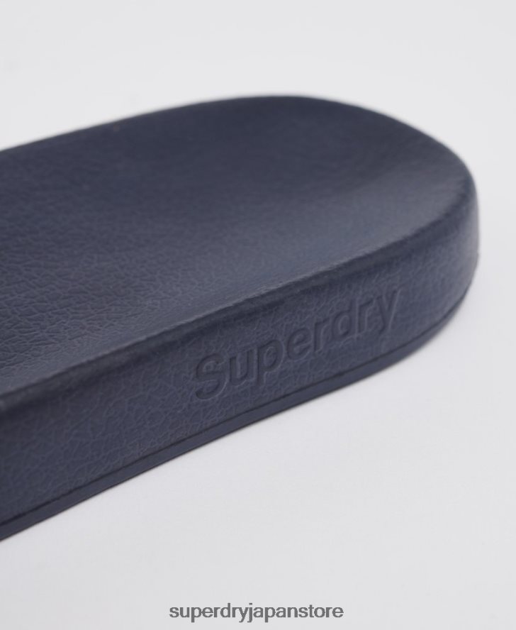 クラシックロゴスライダー 男性 Superdry 靴 海軍 2J62PZ1952